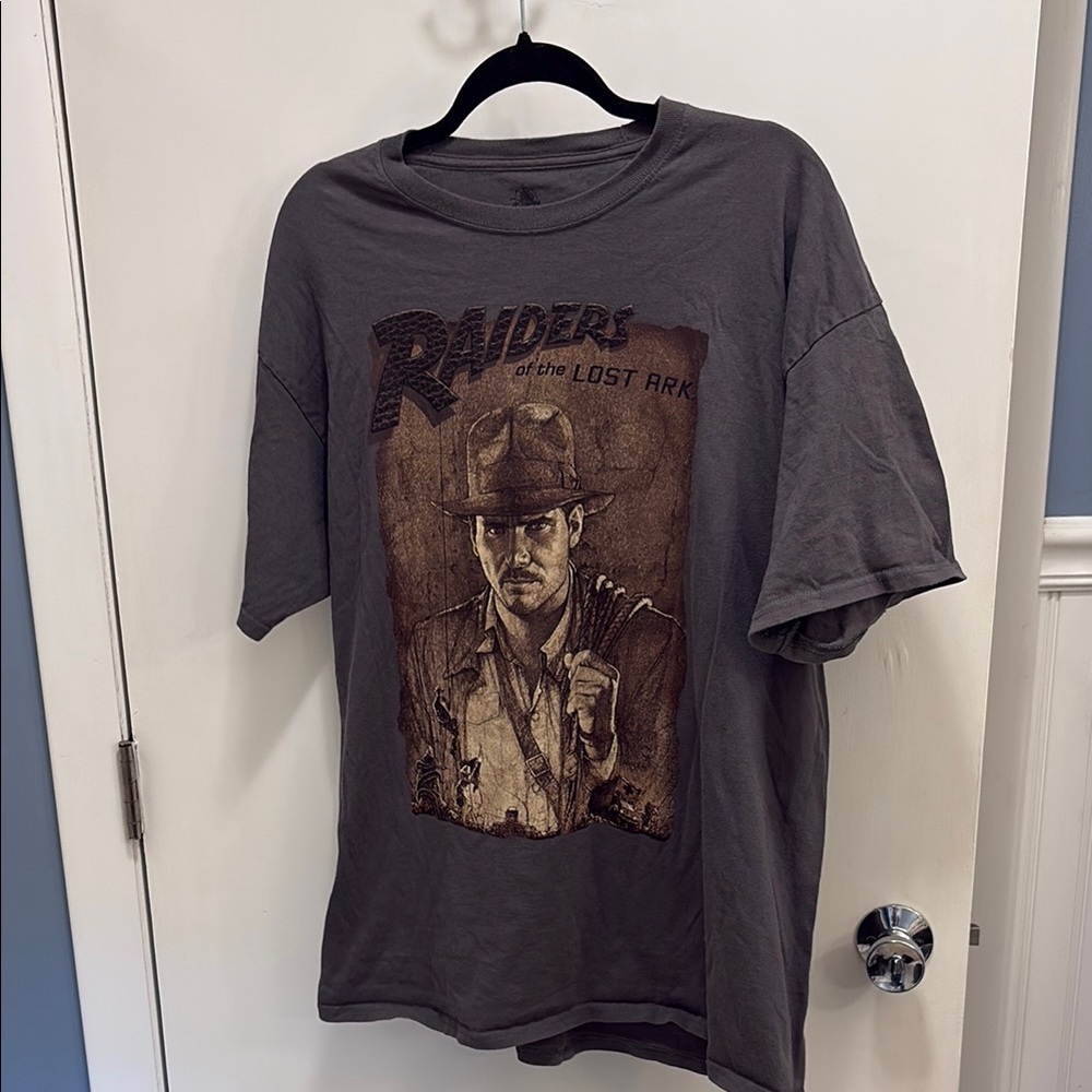 Indiana Jones Gray Short Sleeve Tee Vintage Style